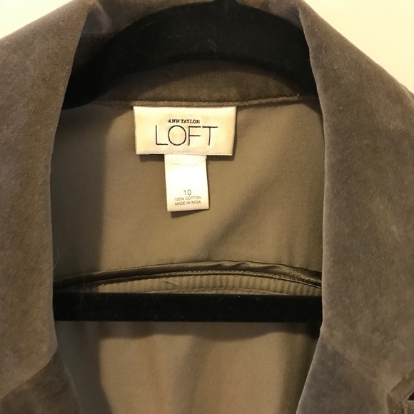 Olive Green Velvet Jacket - Picture 2 of 2